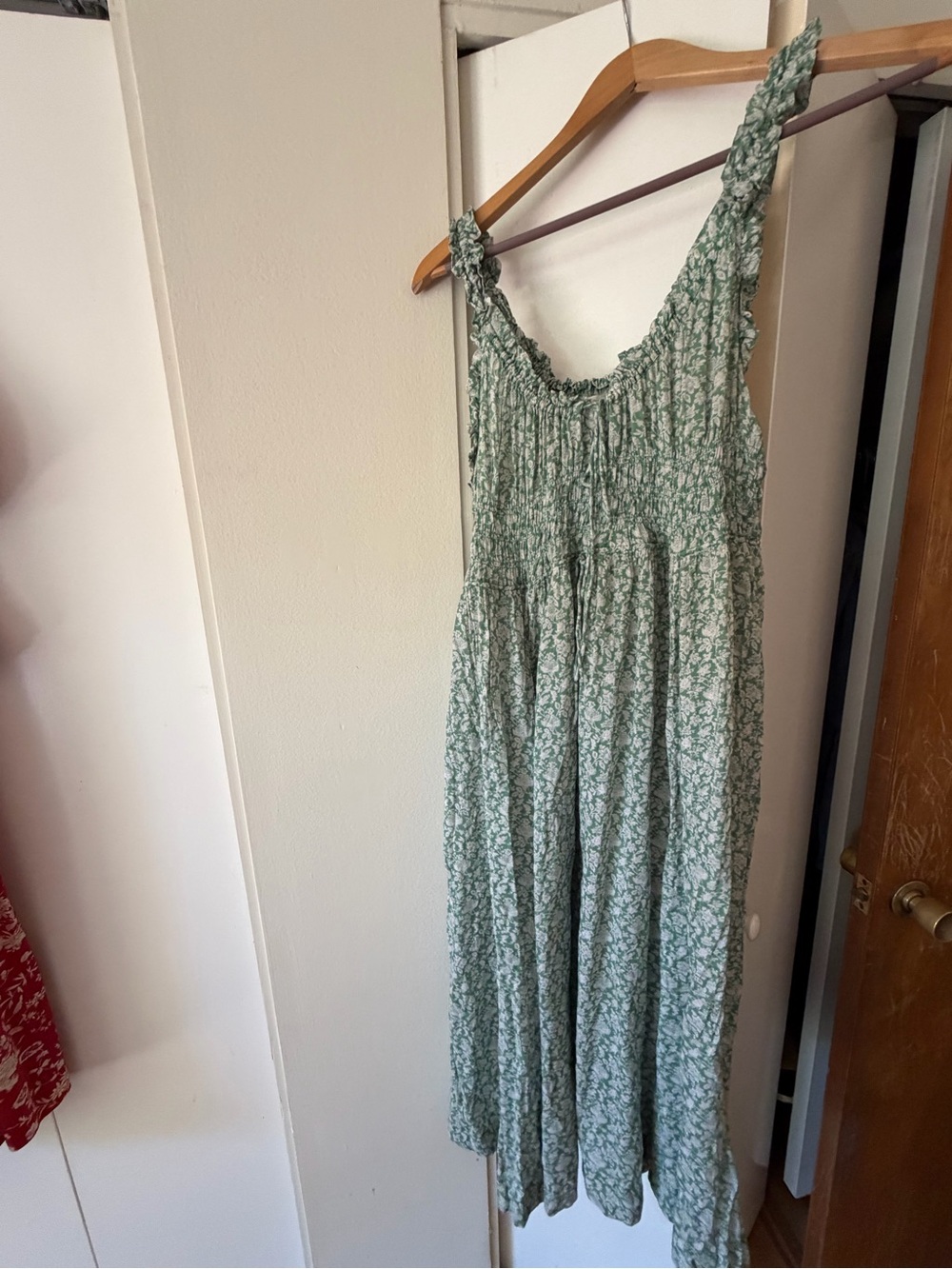 Doen Green Floral Midi Dress